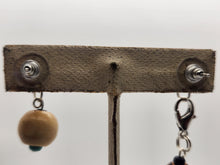 Load image into Gallery viewer, Artisan Doll Dangle with ethnic top camel leather skirt earrings
