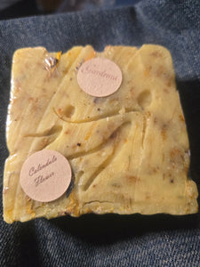 Gardenia scented Artisan soap with Calendula flower