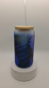 Frosted 12oz Glass Tumbler Men Strength * Video*