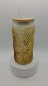 Frosted 12oz Glass Tumbler I Fly *Video*